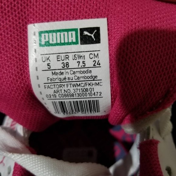 Puma California Womens Tennis Sneaker White Orange - Picture 10 of 11